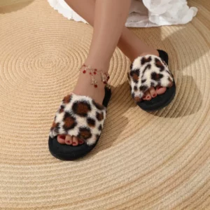 Fashion Women Slippers Cotton Plush Warm Female Light EVA Flat Bottom Non-slip Comfortable Slides Winter Autumn House Shoes - Image 6