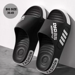 Big Size 48-49 Men Slippers Summer Flat Sole Home Slippers For Women Man Open Toe Trend Slides Couple Light Beach Shoes Sandals - Image 1