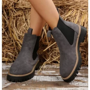 Women Ankle Boots Large Size Square Heel Round Toe Women Short Boots Leisure Daily Concise New Shoes for Women Zapatos De Mujer - Image 6