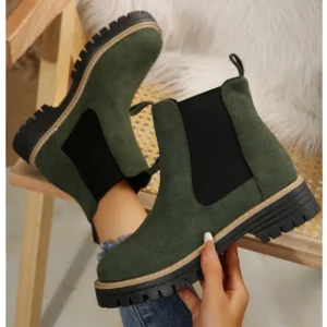 Women Ankle Boots Large Size Square Heel Round Toe Women Short Boots Leisure Daily Concise New Shoes for Women Zapatos De Mujer - Image 5