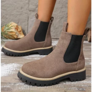 Women Ankle Boots Large Size Square Heel Round Toe Women Short Boots Leisure Daily Concise New Shoes for Women Zapatos De Mujer - Image 3