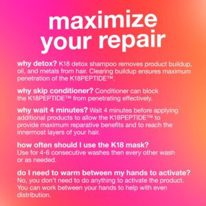 K18 Leave-In Molecular Repair Hair Mask, Patented, Lasting Repair For Dry, Frizzy, Damaged Hair, Reverse Damage In 4 Minutes From Bleach, Color, Chemical Services + Heat - Image 4