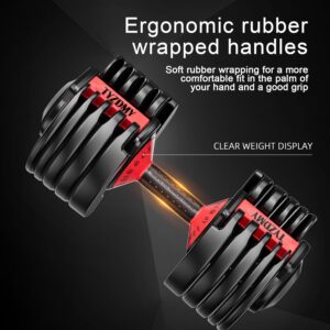 Adjustable Dumbbells Set of 2，Free Weights Dumbbells Set，Adjustable Dumbbell Set，52.5 lbs pair 105 lbs，15 in 1，for Men/Women Gym Equipment for Home Strength Training Equipment - Image 4