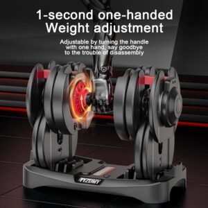 Adjustable Dumbbells Set of 2，Free Weights Dumbbells Set，Adjustable Dumbbell Set，52.5 lbs pair 105 lbs，15 in 1，for Men/Women Gym Equipment for Home Strength Training Equipment - Image 6