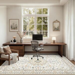 Area Rugs 10x14 Living Room Rug: Washable Rug Soft Vintage Boho Carpet Indoor Floor Non-Slip Stain Resistant Large Carpets for Bedroom Dining Room Farmhouse Nursery Home Office Beige - Image 6