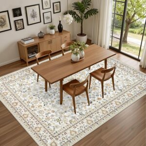 Area Rugs 10x14 Living Room Rug: Washable Rug Soft Vintage Boho Carpet Indoor Floor Non-Slip Stain Resistant Large Carpets for Bedroom Dining Room Farmhouse Nursery Home Office Beige - Image 7