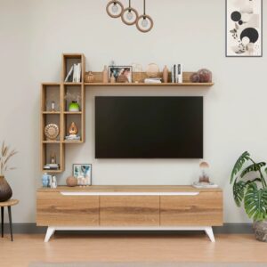 Spyder Craft Modern Matte Finish Engineered Wood TV Stand Wall Shelf Book Storage for Living Room TV Entertainment Home Office - Image 3