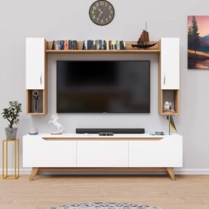 Spyder Craft Modern Matte Finish Engineered Wood TV Stand Wall Shelf Book Storage for Living Room TV Entertainment Home Office - Image 7