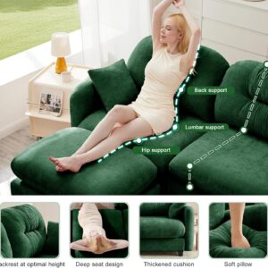 107'' Chenille Couch, L-Shaped Sectional Sofa, Ultra-Soft Comfort Memory Foam Cloud Couch with Pillows, Sectional Couches for Living Room - Image 3