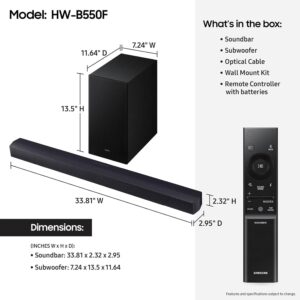 Samsung B-Series Soundbar HW-B550F 2.1 ch DTS Virtual:X Soundbar with Subwoofer (2025 Model) Voice Enhance Mode, Bass Boost, Adaptive Sound - Image 8