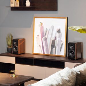 Edifier S2000MKIII Coaxial, Bluetooth, Optical and RCA Bookshelf 2 Speakers, Near-Field Active Tri-Amped 130w Studio Monitor for Audiophiles with Wireless, Line-in and Fiber-Optic Input Walnut - Image 5