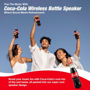 Official Coca-Cola Bottle Shaped Bluetooth Speaker – Portable Wireless Speaker with Bluetooth 5.0, Deep Bass, AUX Input, Long Battery Life – Loud HD Sound for Home, Travel, Party & Outdoor Use - Image 3