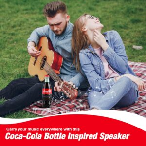 Official Coca-Cola Bottle Shaped Bluetooth Speaker – Portable Wireless Speaker with Bluetooth 5.0, Deep Bass, AUX Input, Long Battery Life – Loud HD Sound for Home, Travel, Party & Outdoor Use - Image 6