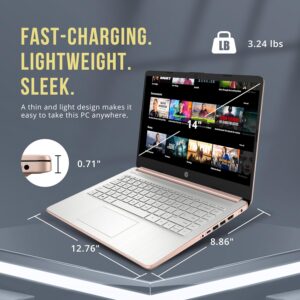 HP Stream 14" HD BrightView Laptop, Intel Celeron N150, 16GB RAM, 416GB Storage (128GB eMMC + 288GB Docking Station Set), Intel UHD Graphics, 720p Camera, Wi-Fi, 1 Year Office 365, Win 11 S, Gold - Image 3