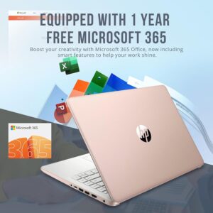 HP Stream 14" HD BrightView Laptop, Intel Celeron N150, 16GB RAM, 416GB Storage (128GB eMMC + 288GB Docking Station Set), Intel UHD Graphics, 720p Camera, Wi-Fi, 1 Year Office 365, Win 11 S, Gold - Image 6