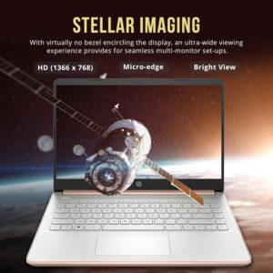 HP Stream 14" HD BrightView Laptop, Intel Celeron N150, 16GB RAM, 416GB Storage (128GB eMMC + 288GB Docking Station Set), Intel UHD Graphics, 720p Camera, Wi-Fi, 1 Year Office 365, Win 11 S, Gold - Image 7