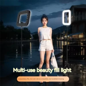 Roreta New Handheld Ring LED Rechargeable Portable Mobile Phone Live Broadcast Photography Desktop Rabbit Cage Selfie fill Light - Image 5