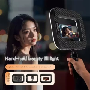 Roreta New Handheld Ring LED Rechargeable Portable Mobile Phone Live Broadcast Photography Desktop Rabbit Cage Selfie fill Light - Image 6