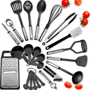 Baking Pan Set, 39 Piece Premium Baking Set, Nonstick Bakeware Sets BPA Free, Cookie Sheets for Baking Nonstick Set, Steel Baking Sheets for Oven with Muffin Pan, Cake Pan & Black Kitchen Utensils - Image 7