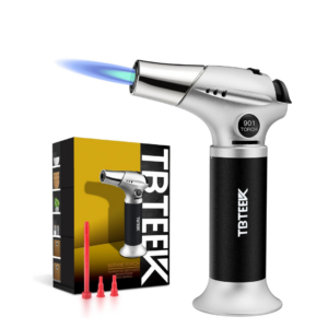 TBTEEK Butane Torch, Kitchen Torch Cooking Torch with Safety Lock & Adjustable Flame for Cooking, BBQ, Baking, Brulee, Creme, DIY Soldering(Butane Not Included) - Image 9