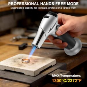 TBTEEK Butane Torch, Kitchen Torch Cooking Torch with Safety Lock & Adjustable Flame for Cooking, BBQ, Baking, Brulee, Creme, DIY Soldering(Butane Not Included) - Image 4