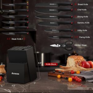 Knife Set, Astercook 15 Pieces Knife Sets for Kitchen with Block, Dishwasher Safe Kitchen Knife Set with Built in Sharpener Block, German Stainless Steel Knife Block Set, Valentine's Gift - Image 6