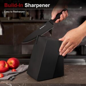 Knife Set, Astercook 15 Pieces Knife Sets for Kitchen with Block, Dishwasher Safe Kitchen Knife Set with Built in Sharpener Block, German Stainless Steel Knife Block Set, Valentine's Gift - Image 7