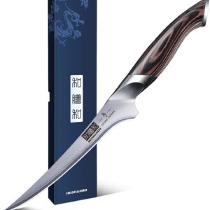 HOSHANHO Fillet Knife 7 Inch, Super Sharp Boning Knife in High Carbon Stainless Steel, Professional Japanese Fish Knives for Meat Poultry Cutting - Image 7