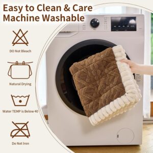 Fuzzy Couch Cover for Dogs Washable, Non Slip Couch Covers for 3 Cushion Sofa Pet Friendly, Soft Pet Couch Covers for Sofa, Dog Cover for Couch Furniture Protector(1,Brown,27.6"x70.9") - Image 2