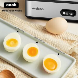 Evoloop Rapid Egg Cooker Electric 6 Eggs Capacity, Soft, Medium, Hard Boiled, Poacher, Omelet Maker Egg Poacher With Auto Shut-Off, BPA Free - Image 8