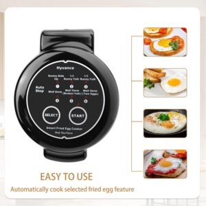 Smart Fried Egg Cooker, Automatic Fried Egg Maker for 6 Features like Sunny Side Up, Over Easy, Fully Cooked & More. Auto Power Off, Alarm, Round Shape, Non Stick Coating (Black) - Image 6