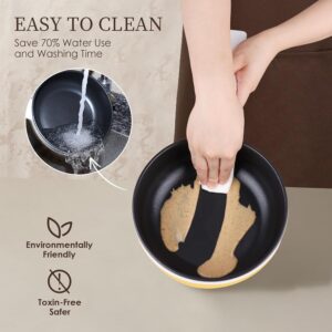 Audecook Hot Pot Electric, 1.7L Mini Electric Skillet Portable Nonstick Sauté Pan with Power Adjustment, Ramen Cooker Travel Multicooker for Steak/Soup/Egg/Oatmeal/Noodles (Tongs for Cooking Included) - Image 3