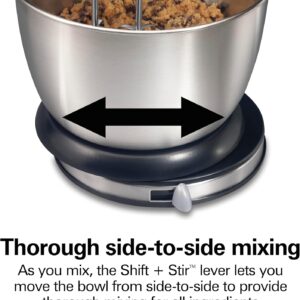 Hamilton Beach Classic Stand and Hand Mixer, 4 Quarts, 6 Speeds with QuickBurst, Bowl Rest, 290 Watts Peak Power, Black and Stainless - Image 3