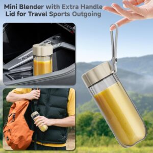 COKUNST 17Oz Portable Blender with 6 Blades, USB-C Rechargeable Personal Smoothie Maker for Shakes & Juices, Compact Mini Mixer for Home, Office & Travel - Image 4