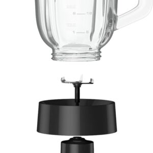 BLACK+DECKER PowerCrush Multi-Function Blender with 6-Cup Glass Jar, 4 Speed Settings, Silver - Image 7