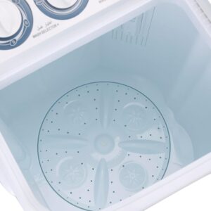 GEEPAS Twin Tub Semi-Automatic Washing Machine| High Back Control Panel and Semi-Automatic Top Load Washing Machine, Ripple Pulsator| Highly Effecient with Classic Design Wash/Spin Power 490W/180W 670 W GSWM6468 White - Image 6