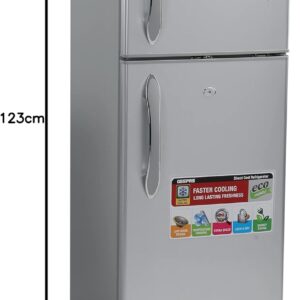 180LGross/ 132L Net Capacity, Double Door Refrigerator - Durable Double Door Refrigerator, Fast Cooling & Preserves Freshness, Low Noise, Energy Efficient, In-Built Deodorizer, Tempered Glass Shelves , Freezer Capacity-34L 120 W 120 W GRF1856SPN Silver - Image 9