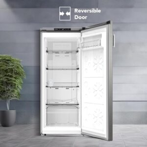 SUPER GENERAL 160L Gross Capacity And 122L Net Capacity Upright Freezer, Inverter Compressor, No Frost, Ice Twist Maker, Reversible Door - 220 W SGUF201NFDCIE Silk Inox - Image 5