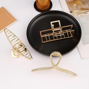 Mehayi 3 PCS Metal Large Claw Clips for Thick Heavy Hair, Strong Hold Big Non-Slip Hair Catch Barrette Jaw Clamp for Long Hair, Fashion Styling Accessories for Women Girls - Image 2