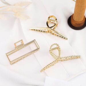 Mehayi 3 PCS Metal Large Claw Clips for Thick Heavy Hair, Strong Hold Big Non-Slip Hair Catch Barrette Jaw Clamp for Long Hair, Fashion Styling Accessories for Women Girls - Image 3