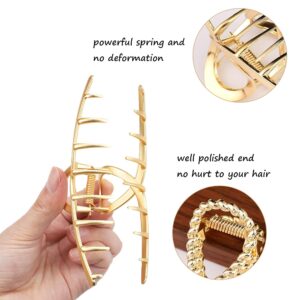 Mehayi 3 PCS Metal Large Claw Clips for Thick Heavy Hair, Strong Hold Big Non-Slip Hair Catch Barrette Jaw Clamp for Long Hair, Fashion Styling Accessories for Women Girls - Image 4