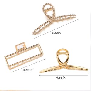 Mehayi 3 PCS Metal Large Claw Clips for Thick Heavy Hair, Strong Hold Big Non-Slip Hair Catch Barrette Jaw Clamp for Long Hair, Fashion Styling Accessories for Women Girls - Image 8