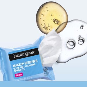Neutrogena Makeup Remover Wipes, Daily Single Face Cleansing Towelettes, Makeup Removing Cleansing Wipes Removes Dirt & Oil, Alcohol-Free Face Towelettes, 20 ct - Image 6