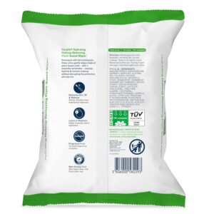 CeraVe Makeup Remover Wipes, Plant Based Face Wipes, Biodegradable in Compost, Waterless Face Wash, Travel Essentials for Women, Suitable for Sensitive Skin, Fragrance-free + Non-comedogenic, 25ct - Image 7