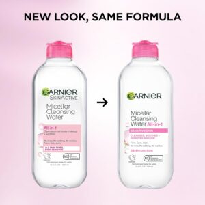 Garnier Micellar Water, Hydrating Facial Cleanser & Makeup Remover, Suitable for Sensitive Skin, Vegan, Cruelty Free, 13.5 Fl Oz (400mL), 1 Count - Image 10