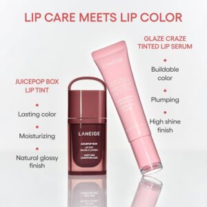 LANEIGE JuicePop Box Lip Tint | Long-Lasting Hydrating Lightweight Tint | Buildable Juicy Color & Nourishing Shine | K-Beauty Lip Essential for Long-Lasting Comfort - Image 3