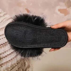 Brand Design Fluffy Fur Outdoor Slippers Women 2025 Autumn Furry Soft Thick Bottom Non Slip Slippers Woman's Long Plush Slides - Image 6