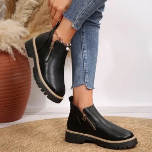 2025 NEW High-quality Thick Sole Ankle Shoes Fashion Comfortable Women Short Boots Plus Size Platform Shoes Women Boots - Image 3