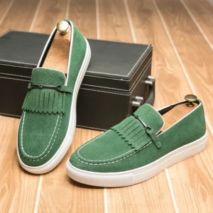 Hot Selling Suede Shoes Europe America Fashionable Men's Loafers Simple Casual Shoes Party Men's Dress Shoes Big Size：38-47 - Image 1