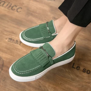 Hot Selling Suede Shoes Europe America Fashionable Men's Loafers Simple Casual Shoes Party Men's Dress Shoes Big Size：38-47 - Image 2